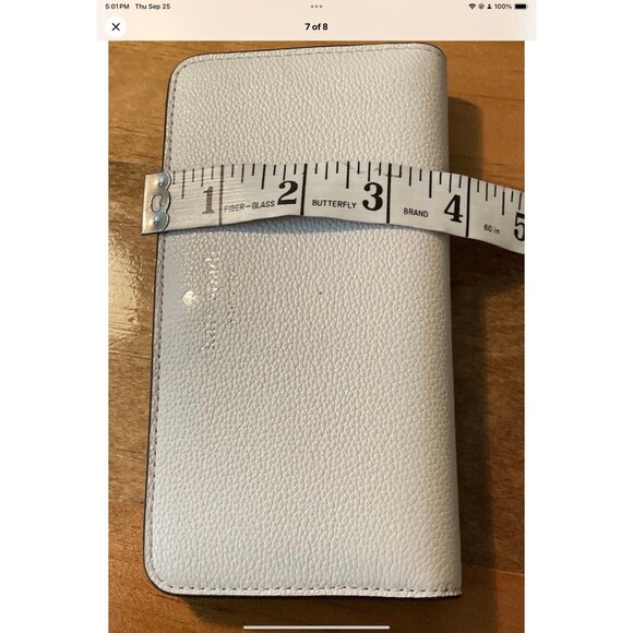 Kate Spade Darcy Large Slim Bifold Leather Wallet In Warm White NEW WITHOUT TAG - Picture 7 of 8